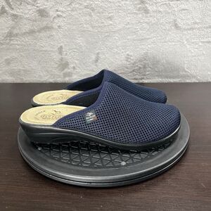 Fly Flot Womens Size 7.5 Blue Mesh Mules Clogs Leather Anatomic Anti Shock 39